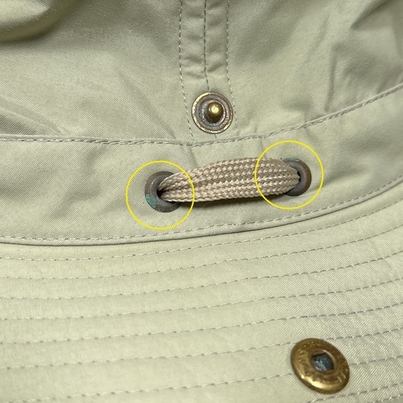 Tilley Airflo LTM3 Nylon Tan Made in Canada Hiking Brim Sun Hat Unisex 7 3/4 - Picture 6 of 13